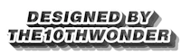 a black and white logo with the words designed by the 10th wonder