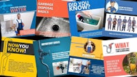 a set of brochures with different types of plumbers