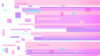 a pink and blue pixelated background