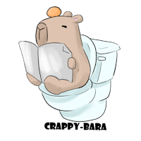 a cartoon bear sitting on top of a toilet reading a book