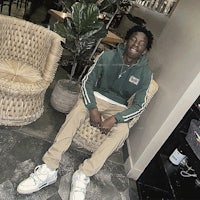 a man sitting on a chair