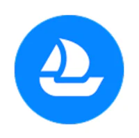 a blue circle with a sailboat in it