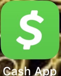 a green app with the words cash app on it
