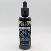 a bottle of ionic cbd oil on a white background
