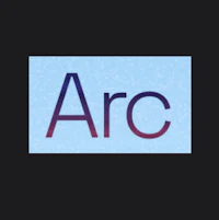 the arc logo on a black background