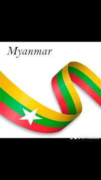 the flag of myanmar on a white background