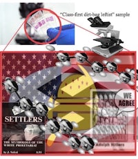 a poster with a picture of an american flag and an image of a setter