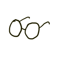 a pair of glasses on a black background