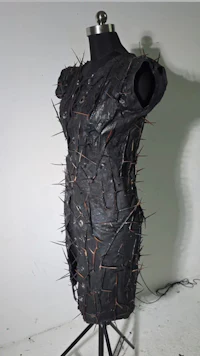 a black dress with spikes on it