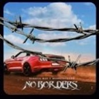 the cover of no borders with a red car and barbed wire