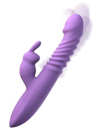 a purple vibrating toy on a white background