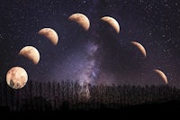 the phases of the moon metal print