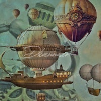 steampunk hot air balloons