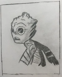 a drawing of a groot