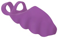 a purple sex toy on a white background