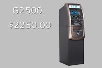 an atm machine with the words g2500