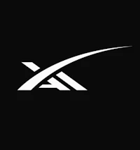 the x logo on a black background