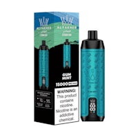 a box with a blue box and a blue e - cigarette