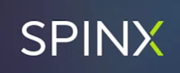 the spinx logo on a dark background