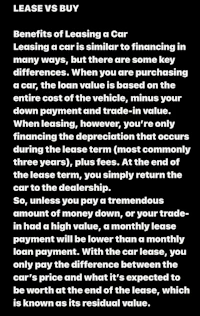 leasing vs buying a car