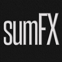 the logo for summfx on a black background