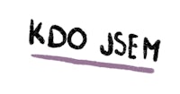 kdo jsem logo on a white background