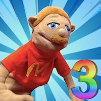 a puppet with the number 3 on it