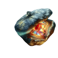 an image of a nut with a diamond in it