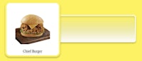 a picture of a chicken burger on a yellow background