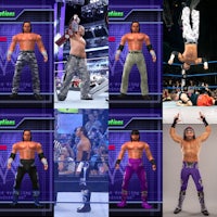 wwe wrestlers in different poses