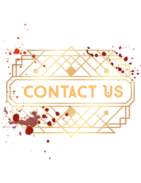 the contact us logo on a black background