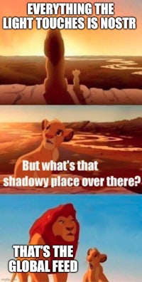 that everything the light touches is not touching but there's a shadow place over the global feed