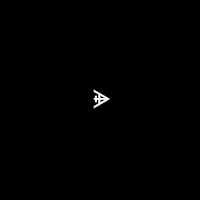 a black background with a white arrow on it