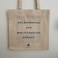 believability is a multifactorial reality tote bag