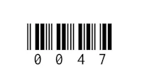 a barcode on a white background