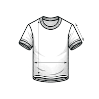 a drawing of a t - shirt with measurements