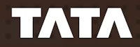 the tata logo on a brown background
