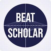 beat scholar logo on a blue background