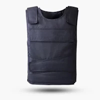 a black vest on a white background