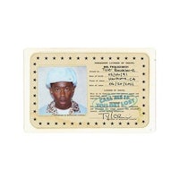 an old id card with a picture of a man