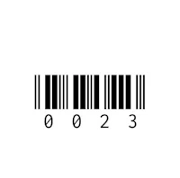 a barcode on a white background