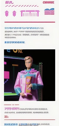 an advertisement for a toy with a pink character