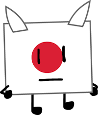 a cartoon of a red and white dog with a red nose