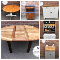 a collage of pictures of various furniture items