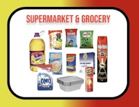 a variety of food products are shown on a white background