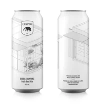 a can of a beer with a design on it