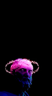 a statue of a man with a halo on his head
