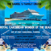 the flyer for the royal caribbean wonder of the seas