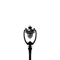 a black and white image of a street light