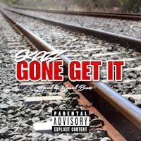 a train track with the words gone get it on it